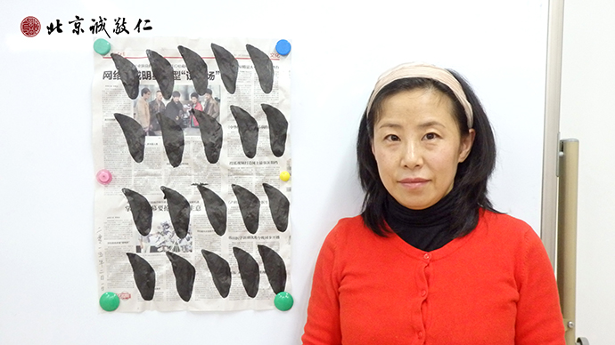 来自沈阳的学员展示第一天书法习作