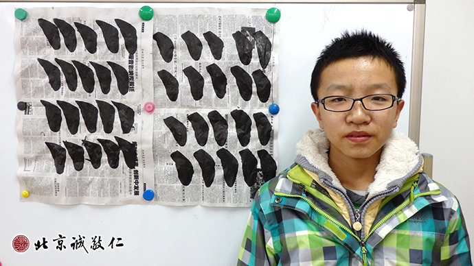来自沈阳的小学员展示第一天的学习成果
