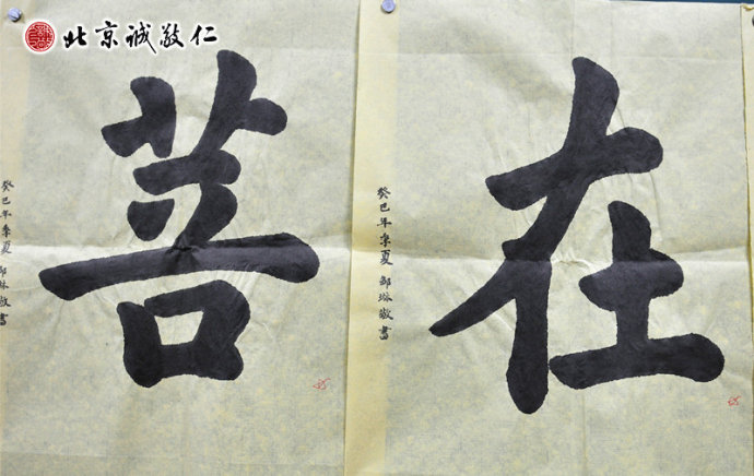 2013年8月份书法习作：菩、在